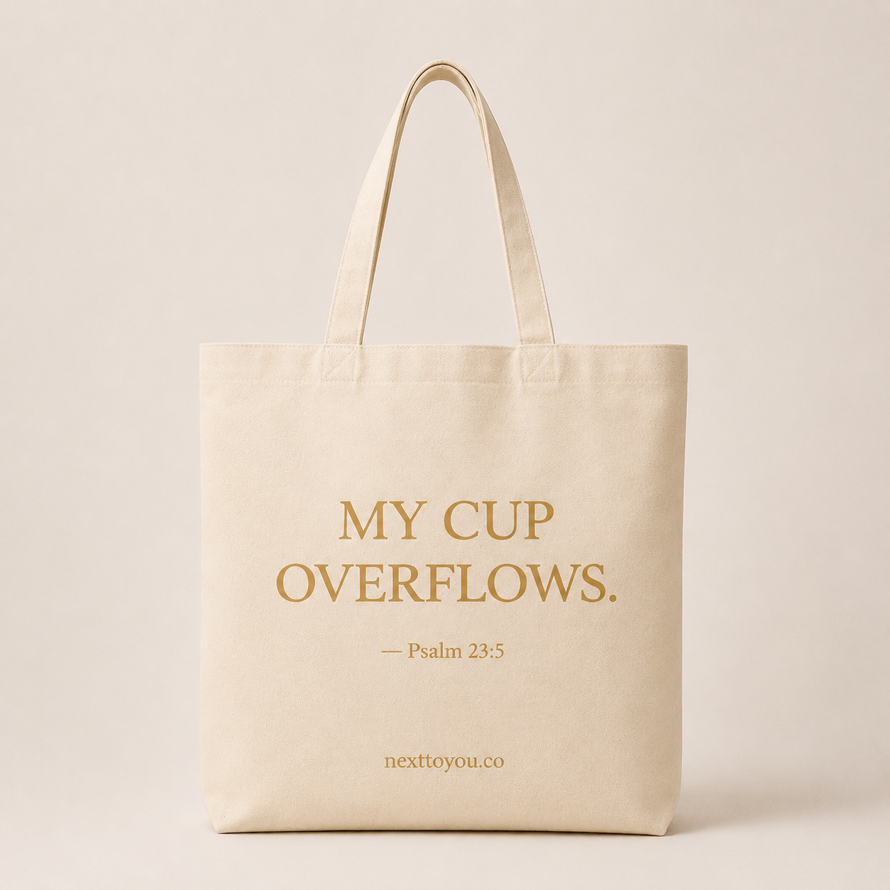 My Cup Overflows Canvas Tote